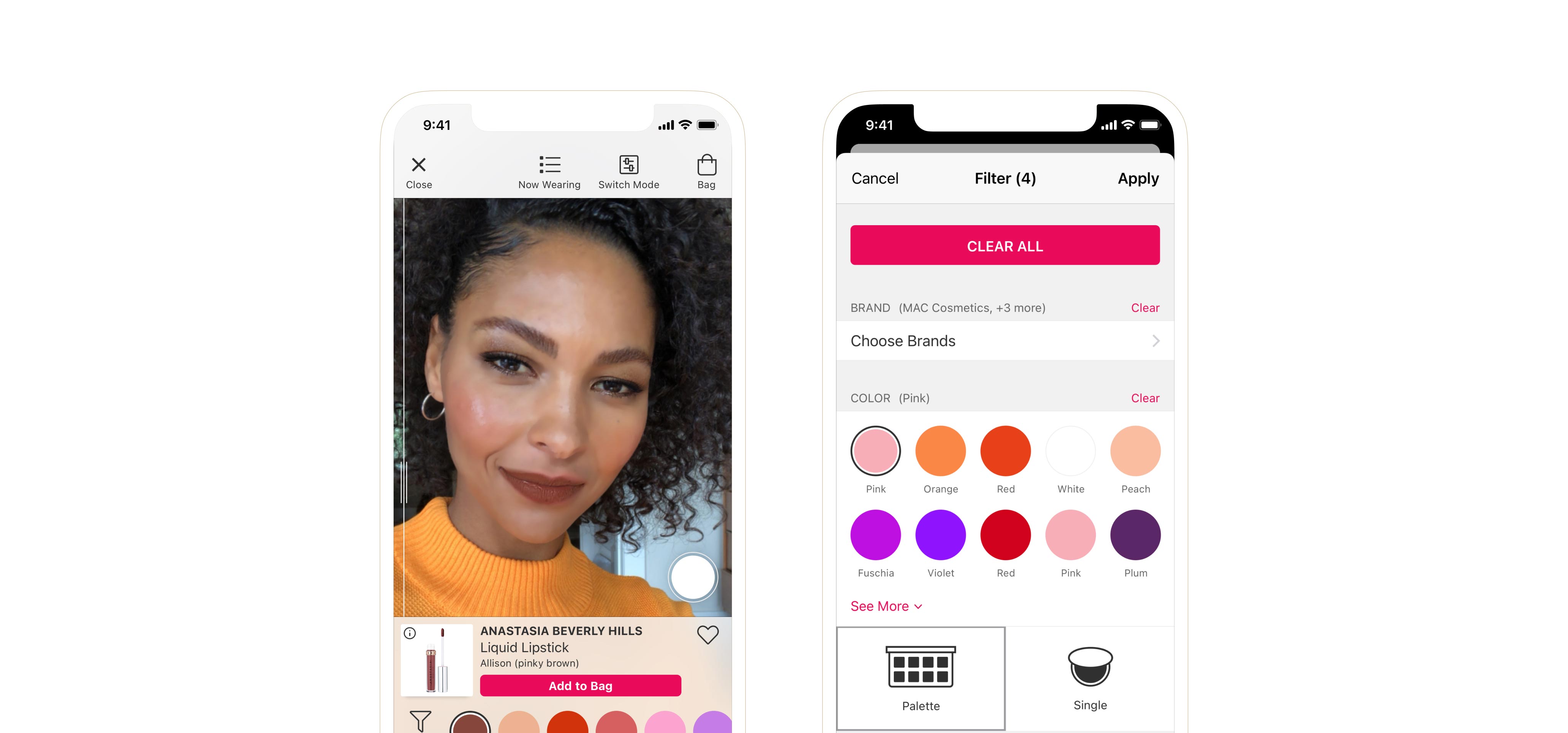 Mockups of final design solution for GLAMlab tool