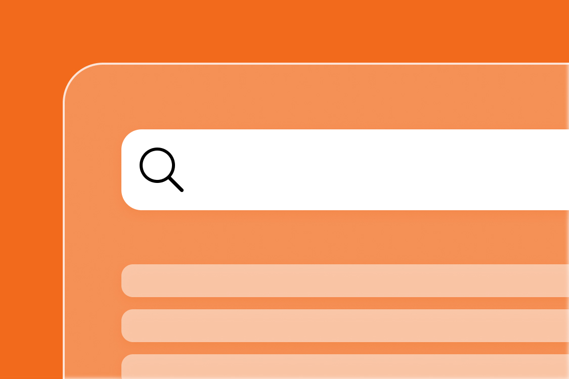 Mockup of a search interface